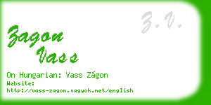 zagon vass business card